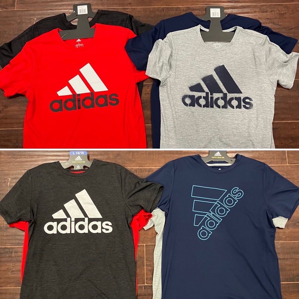 2 NWT adidas Youth 2-pack Performance Tee - L (14/16)